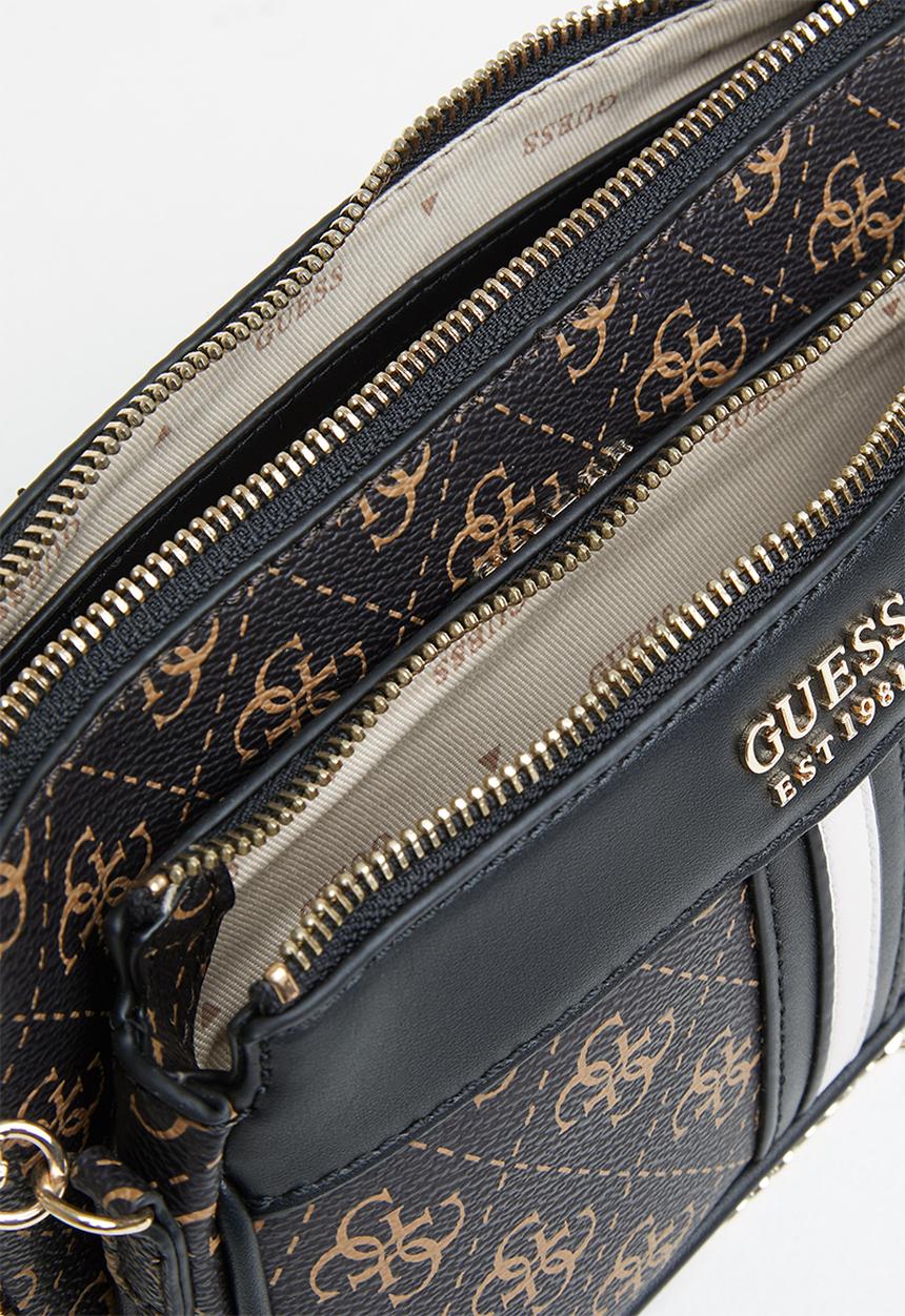 GUESS - Kasinta double zip pouch - brown