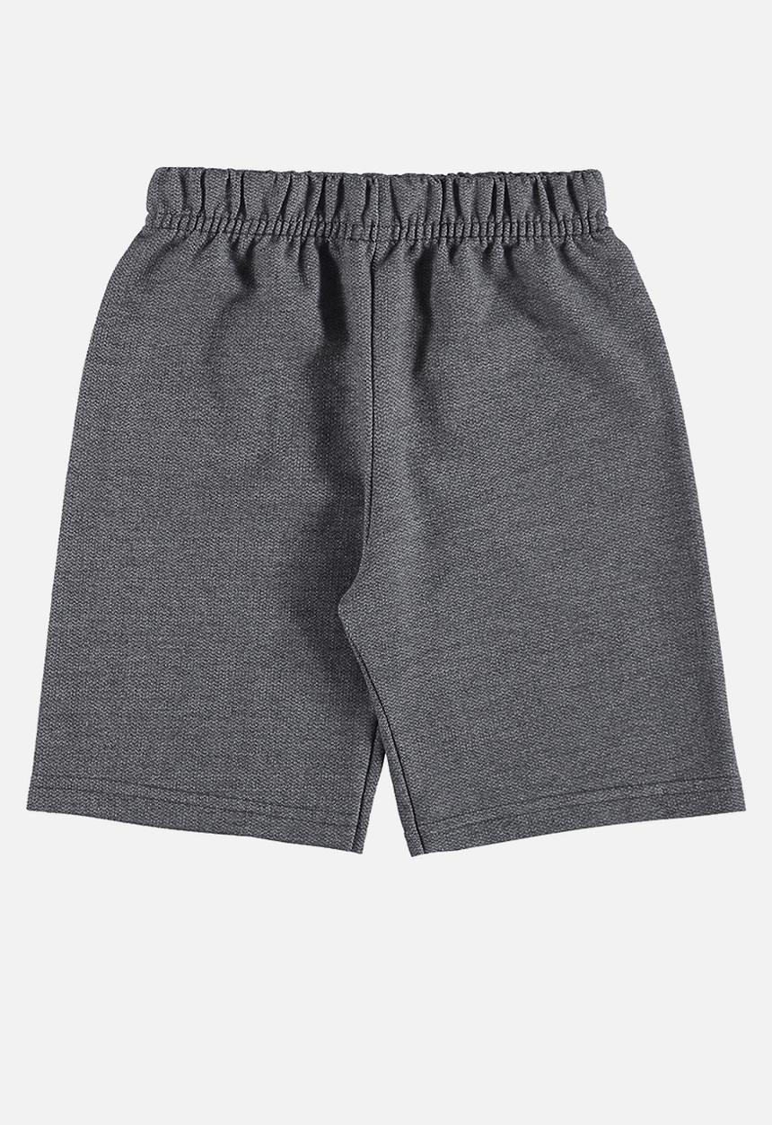 Bee Loop - Tee and sweat bermuda - off white & dark grey