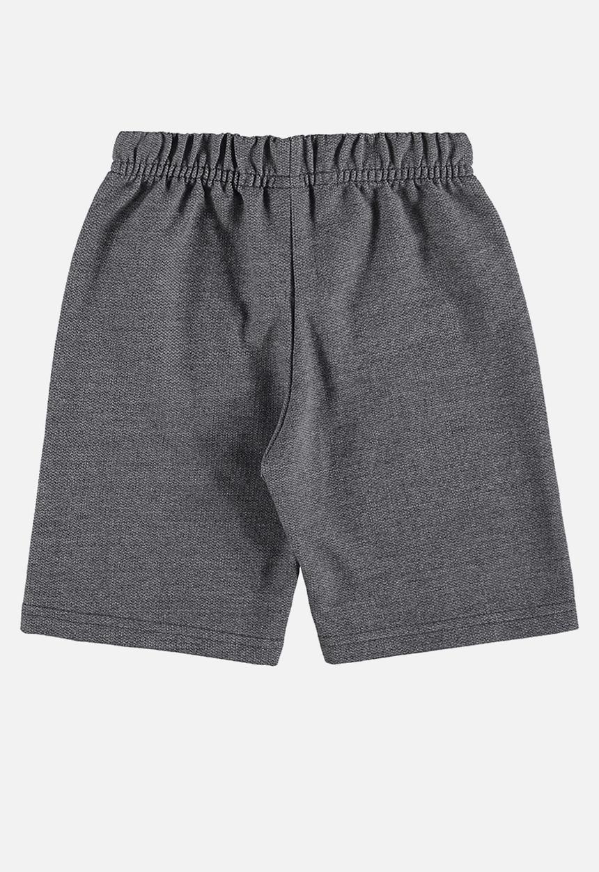Bee Loop - Tee and sweat bermuda - off white & dark grey