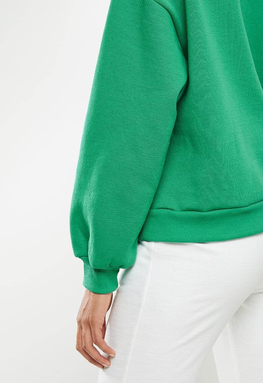 Koton - Crew neck sweatshirt - green
