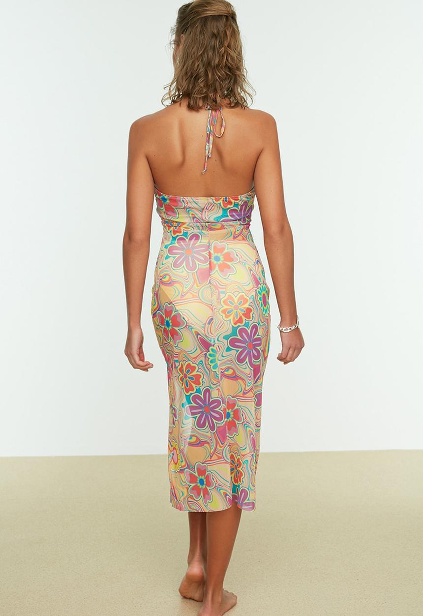 Trendyol - Cut out mesh beach dress - multi