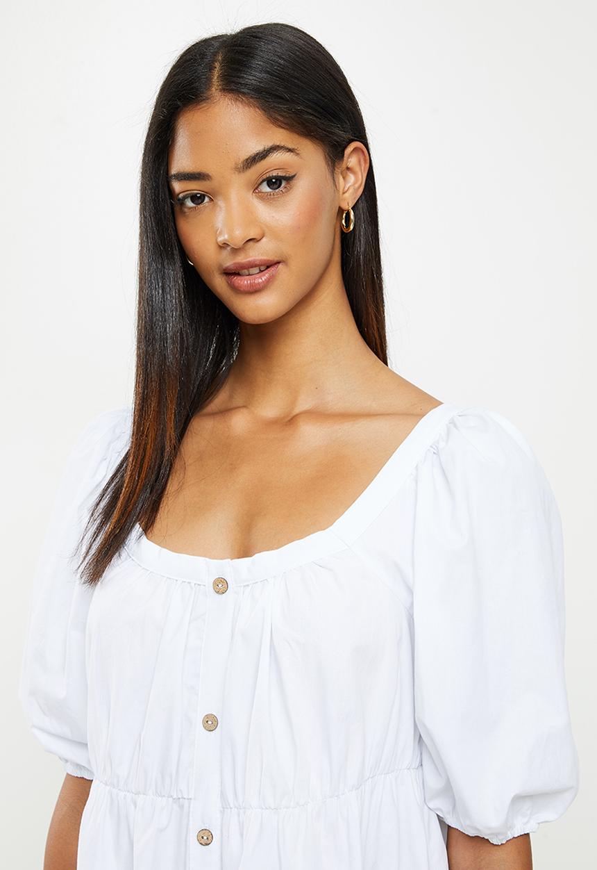 Koton - Button detailed dress - white
