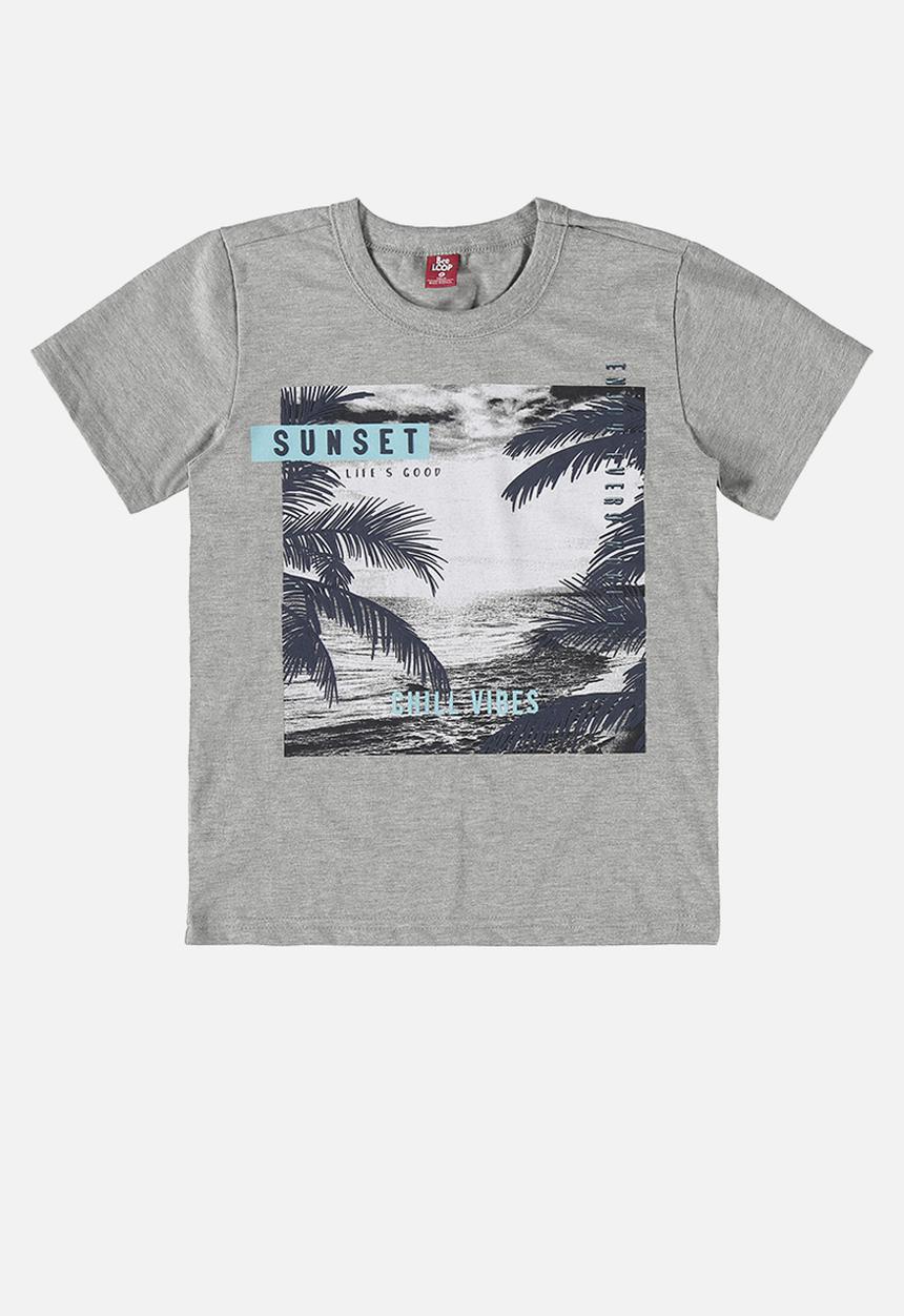 Bee Loop - Tee and sweat bermuda - grey & navy