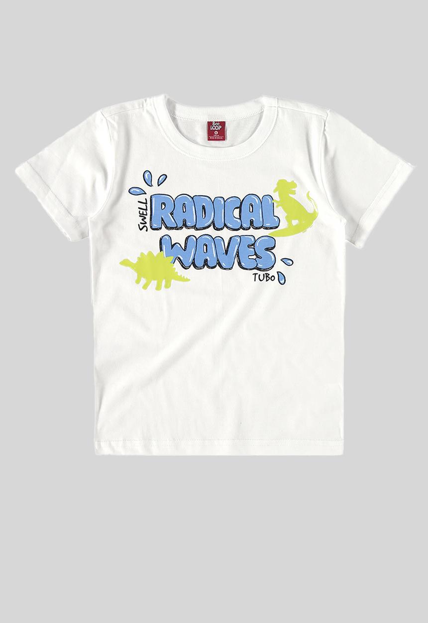 Bee Loop - Tee and sweat bermuda - white & blue