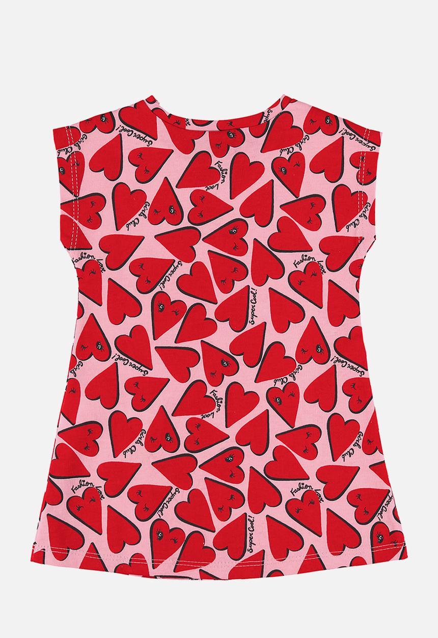 Bee Loop - Jersey dress - light red