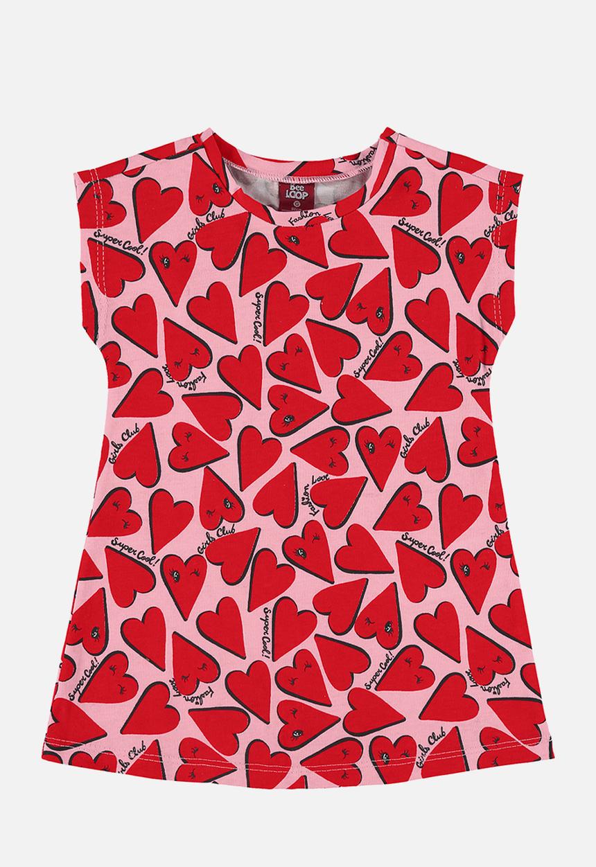 Bee Loop - Jersey dress - light red