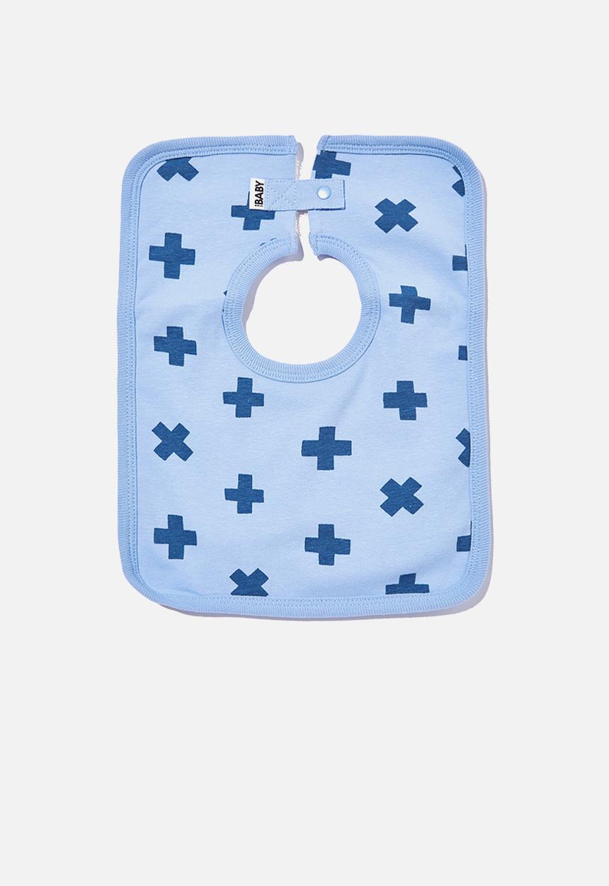Cotton On - The square bib - dusk blue/crosses