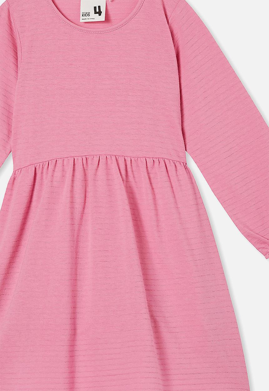 Cotton On - Payton long sleeve dress - pink gerbera