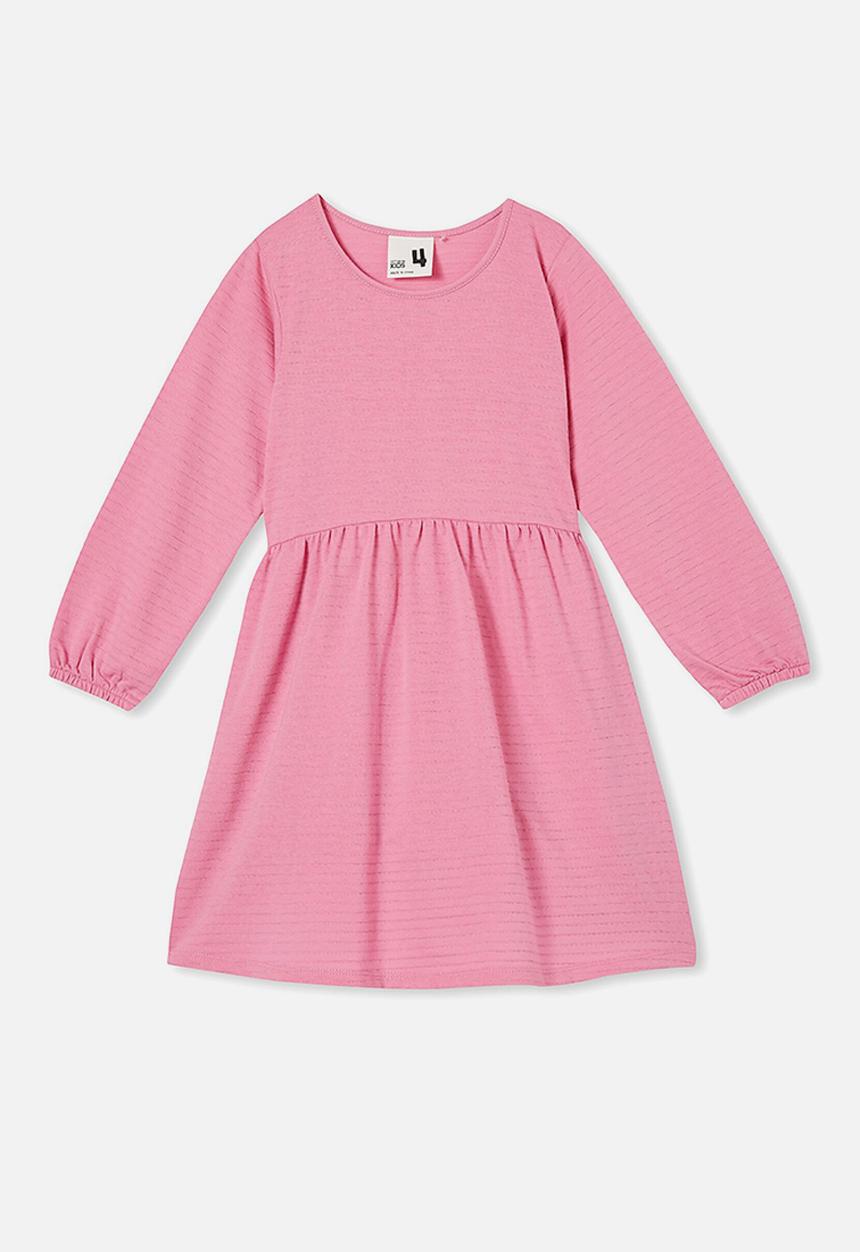 Cotton On - Payton long sleeve dress - pink gerbera