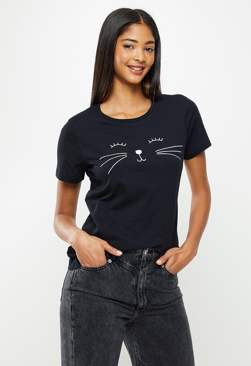 Koton - Printed T-shirt - black