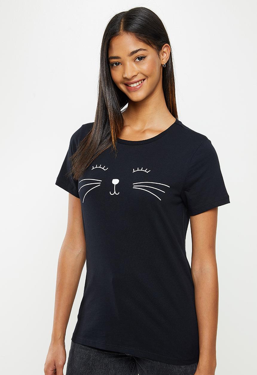 Koton - Printed T-shirt - black