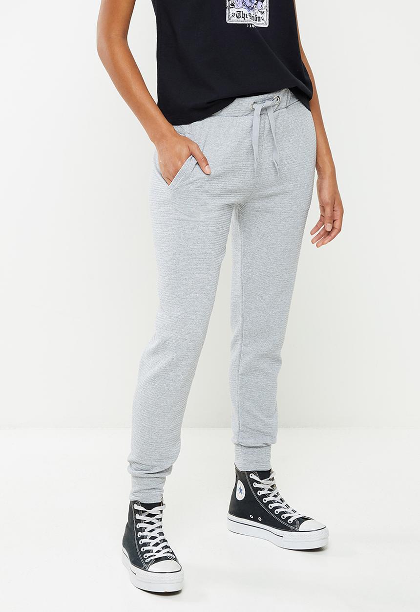 Koton - Respect life - cotton sweatpants - grey