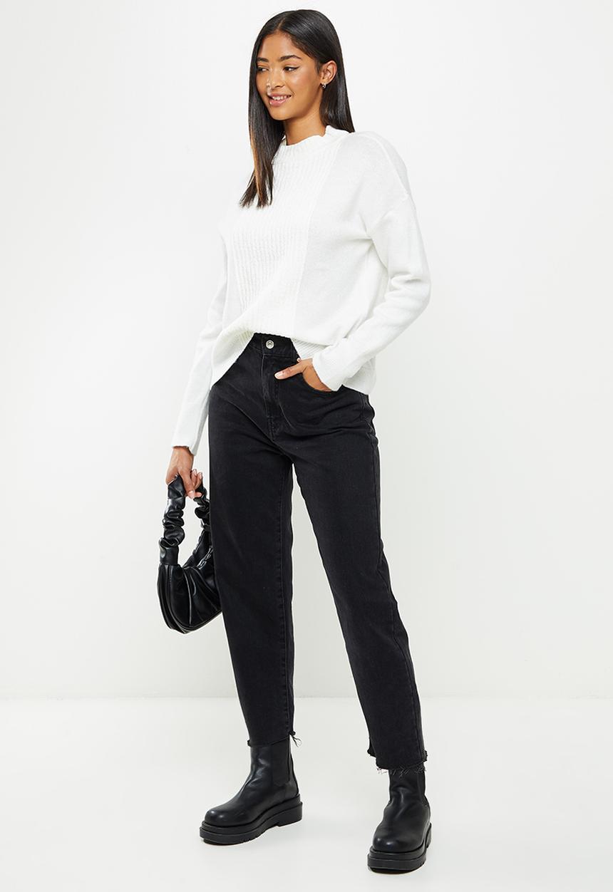 Koton - Crew neck, long sleeve jumper - ecru