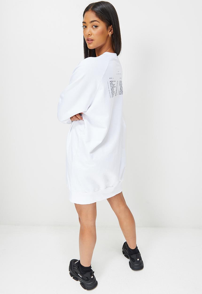 Blake - 2pac crew sweater dress - white