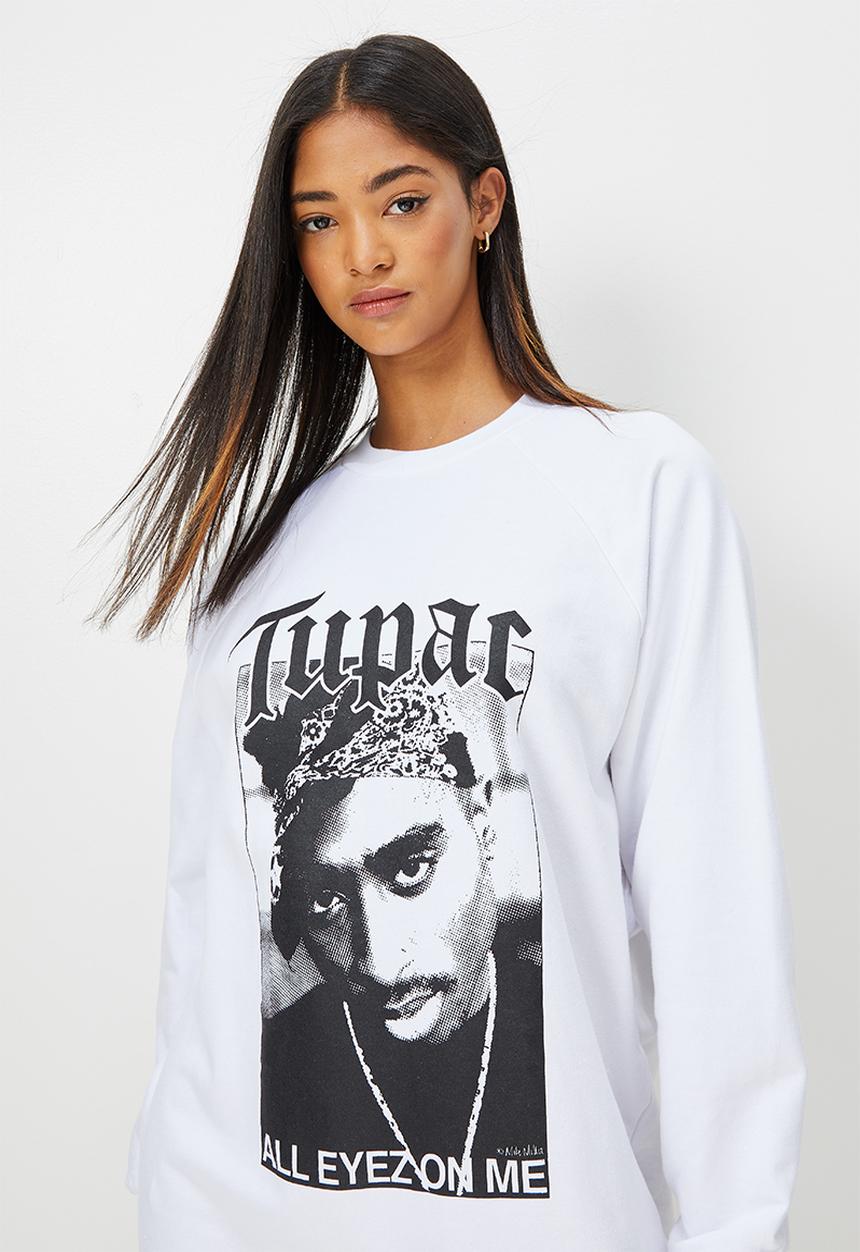 Blake - 2pac crew sweater dress - white