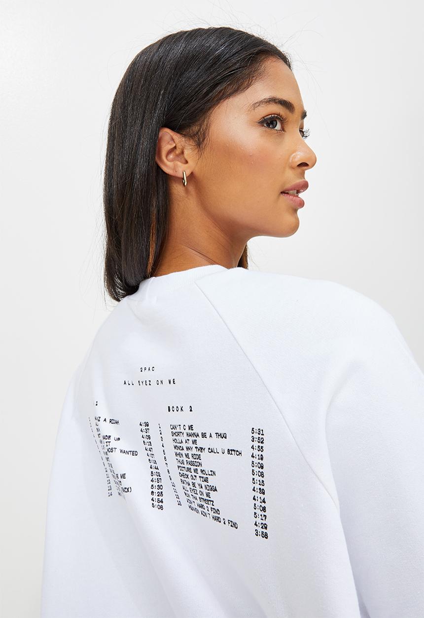 Blake - 2pac crew sweater dress - white