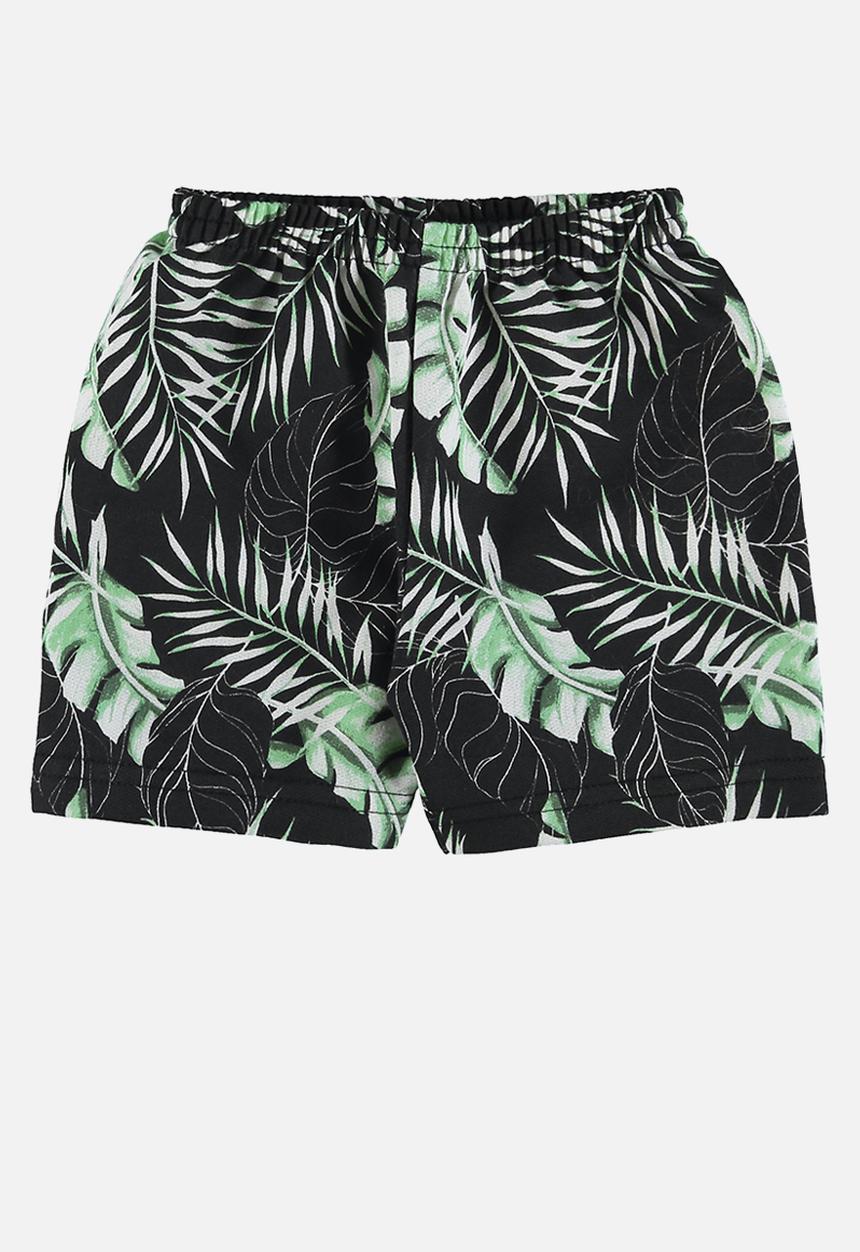 Bee Loop - Tee and sweat bermuda - white & black
