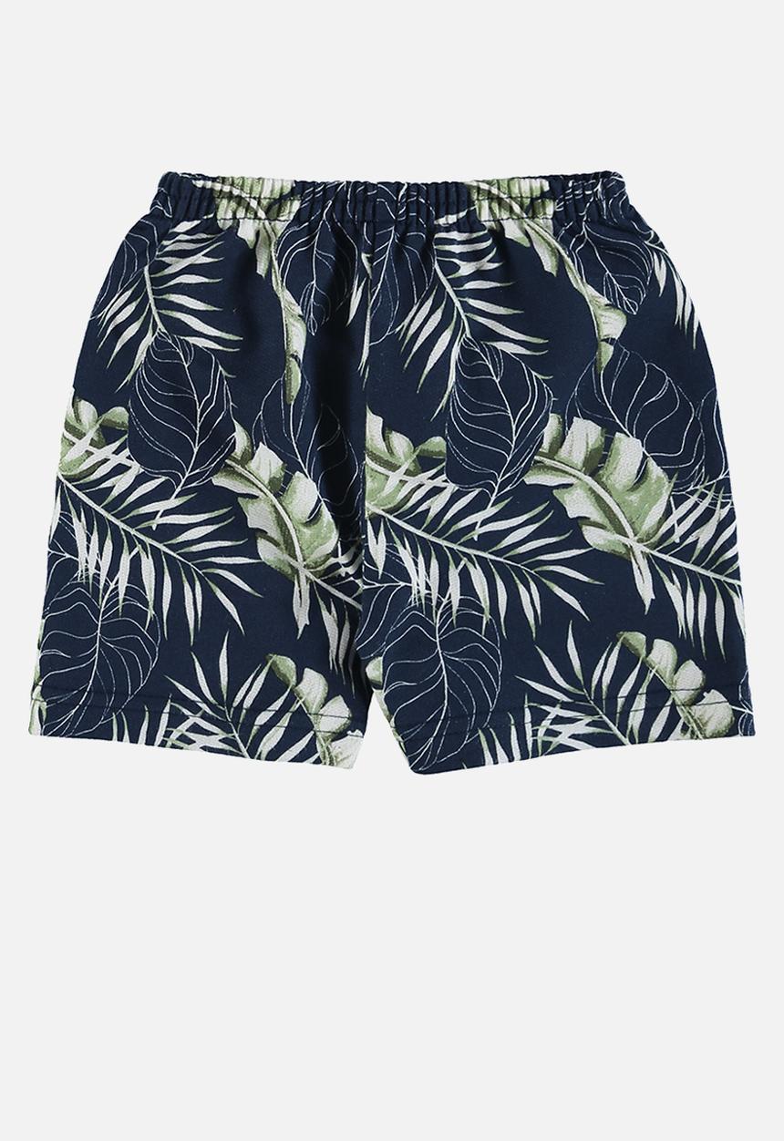 Bee Loop - Tee and sweat bermuda - green & black