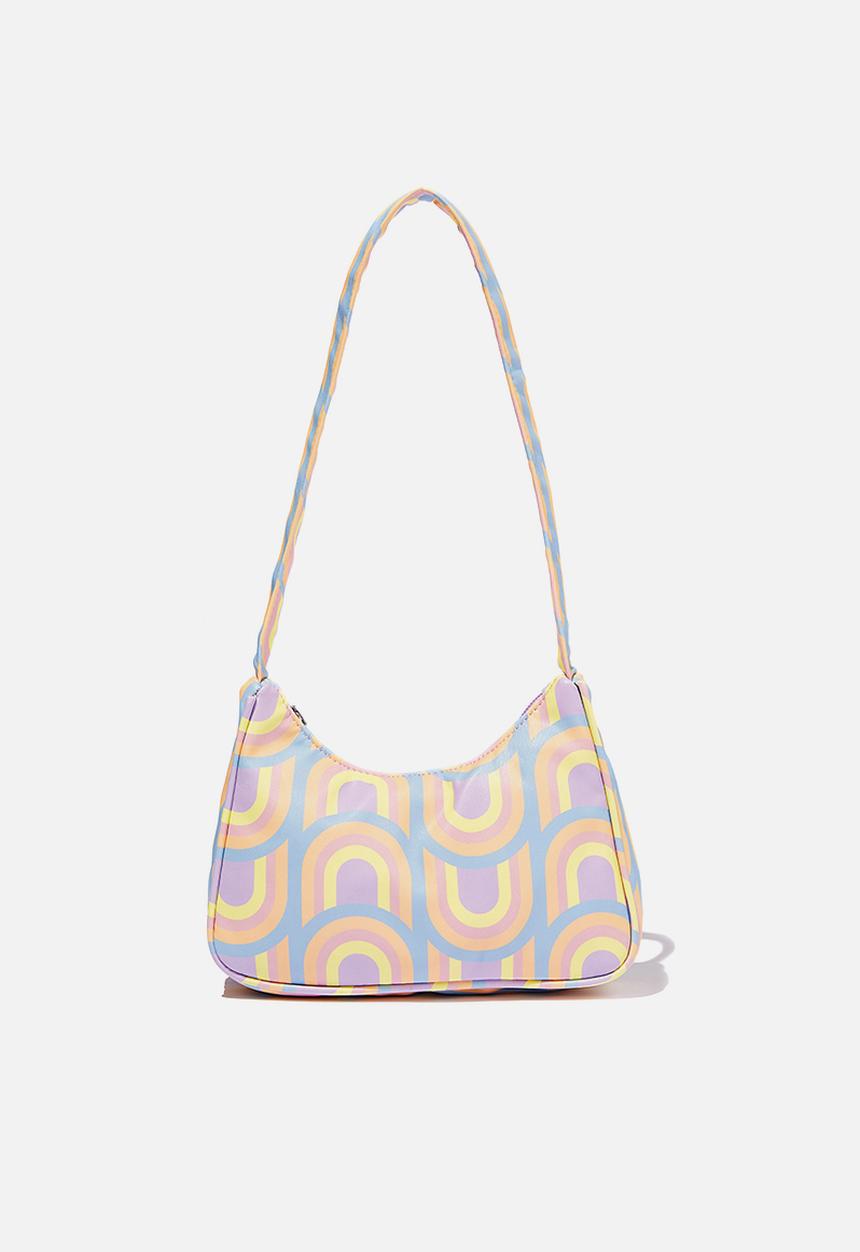 Cotton On - Britney bag - rainbow wave & citrus sorbet