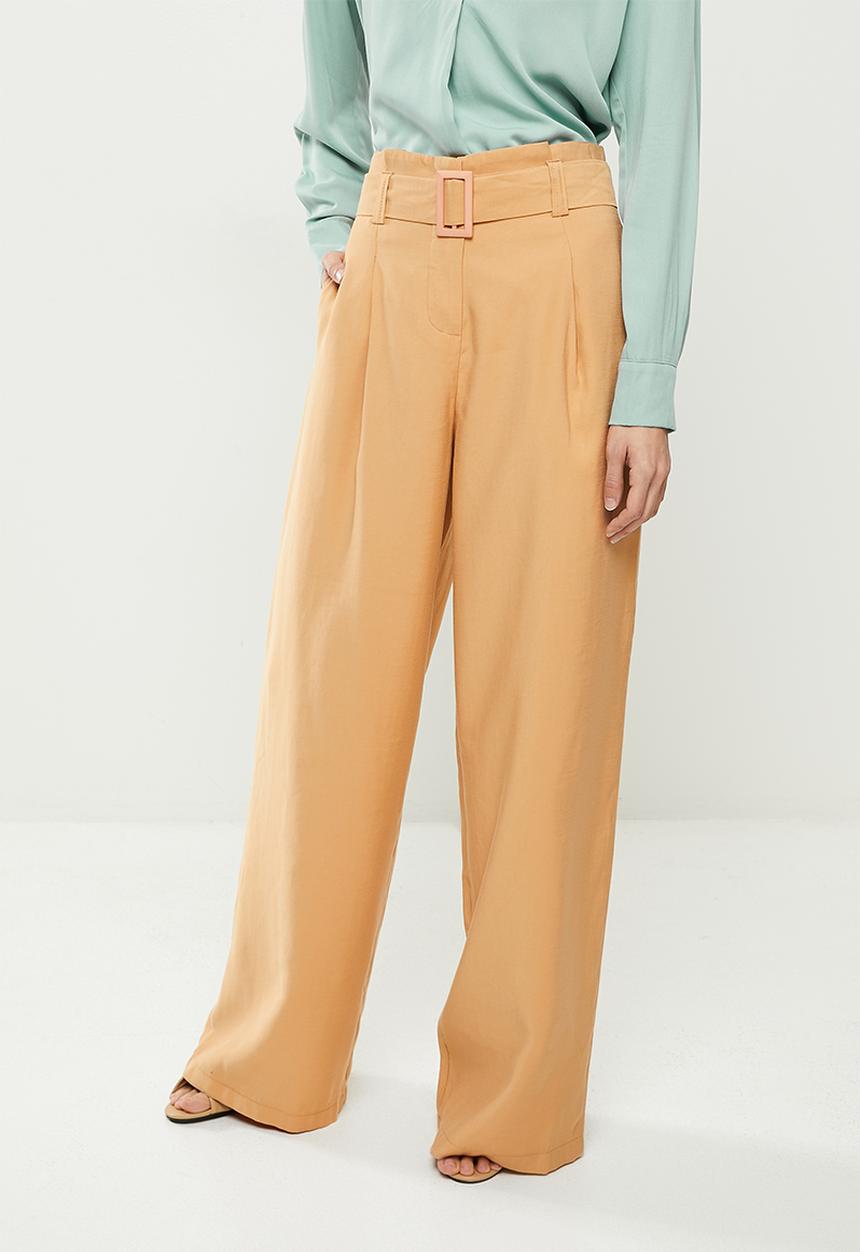 Koton - High rise pocket detailed trousers - camel