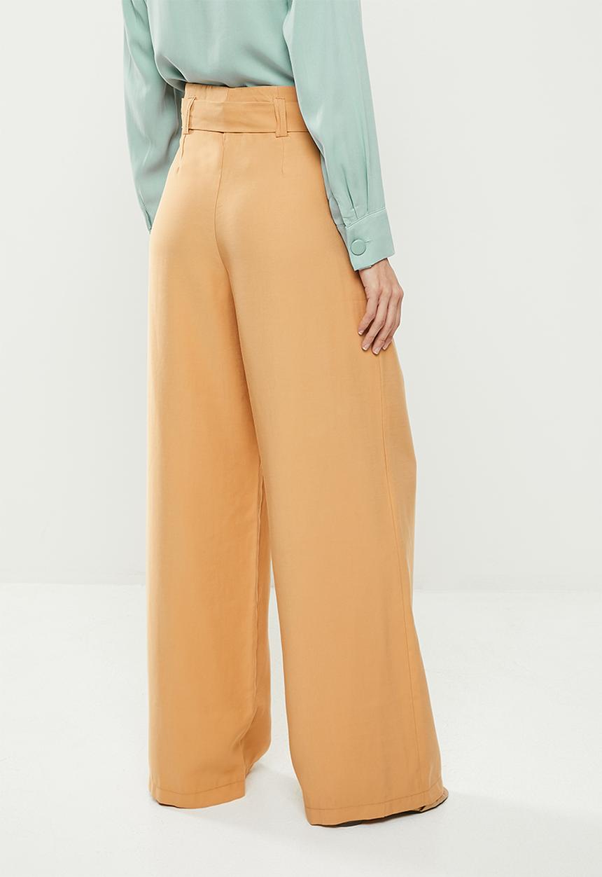 Koton - High rise pocket detailed trousers - camel