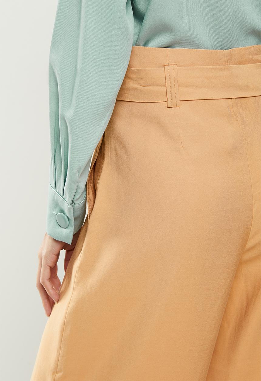 Koton - High rise pocket detailed trousers - camel