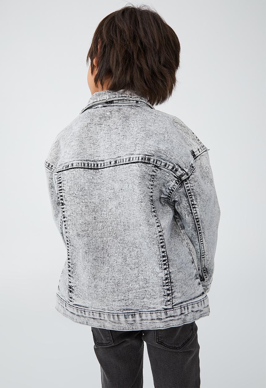 Cotton On - Oversized denim jacket - whitehaven light grey