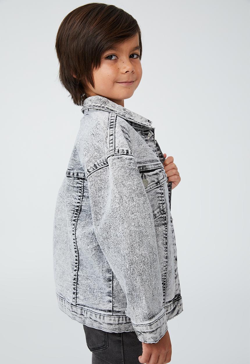 Cotton On - Oversized denim jacket - whitehaven light grey