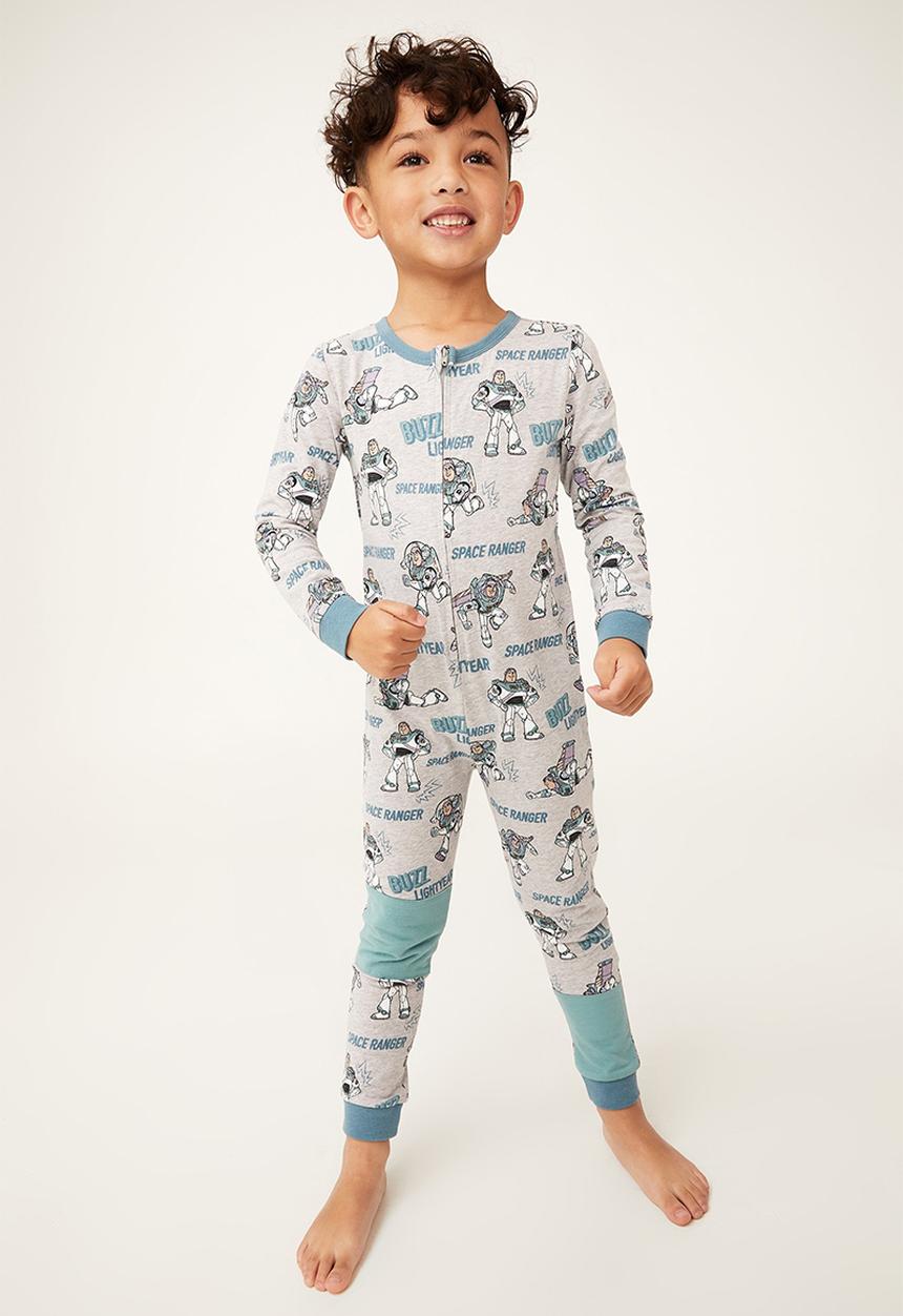 Cotton On - Kids regular long sleeve all in one license - lcn dis light grey marle