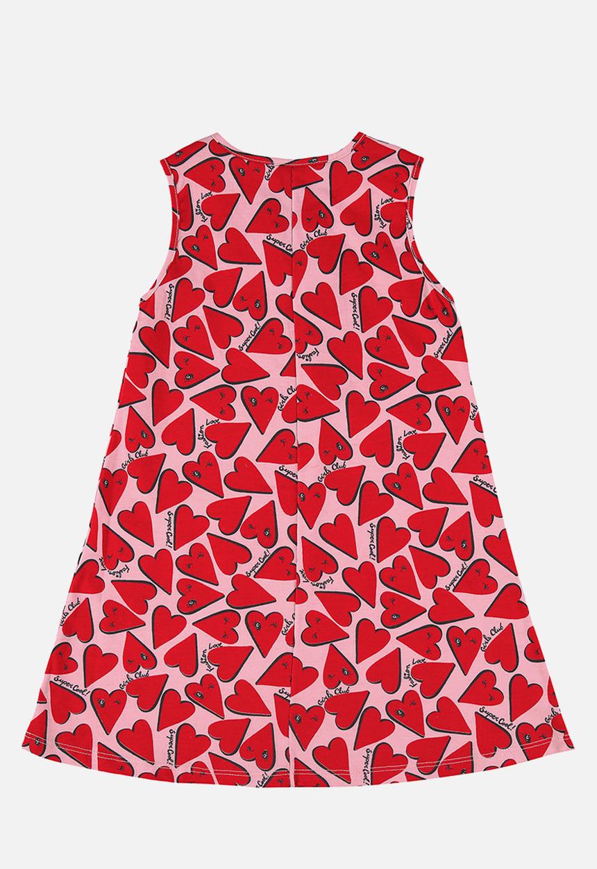 Bee Loop - Single jersey dress - light red & pink