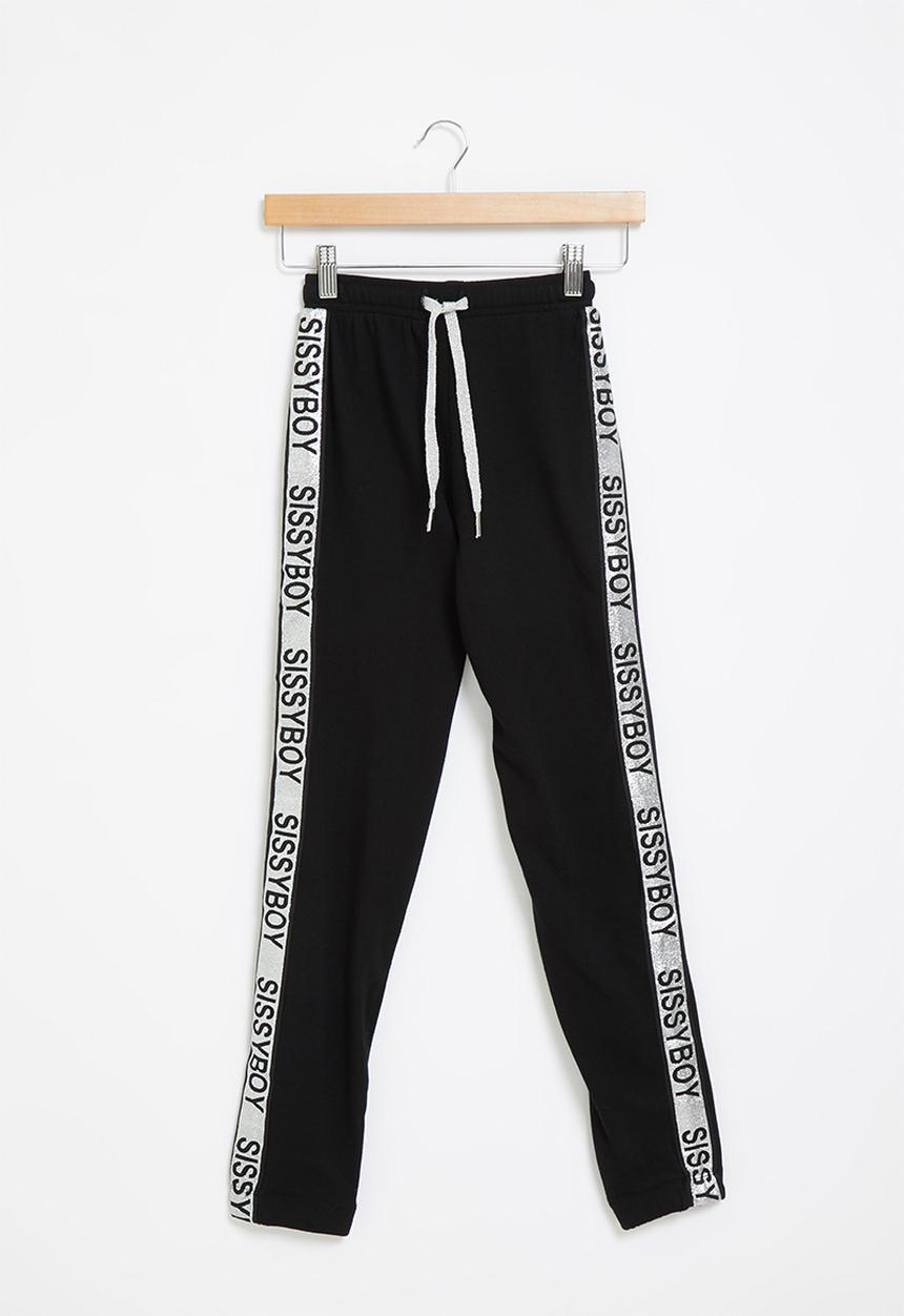 SISSY BOY - Sweatpants with lurex drawstring - black