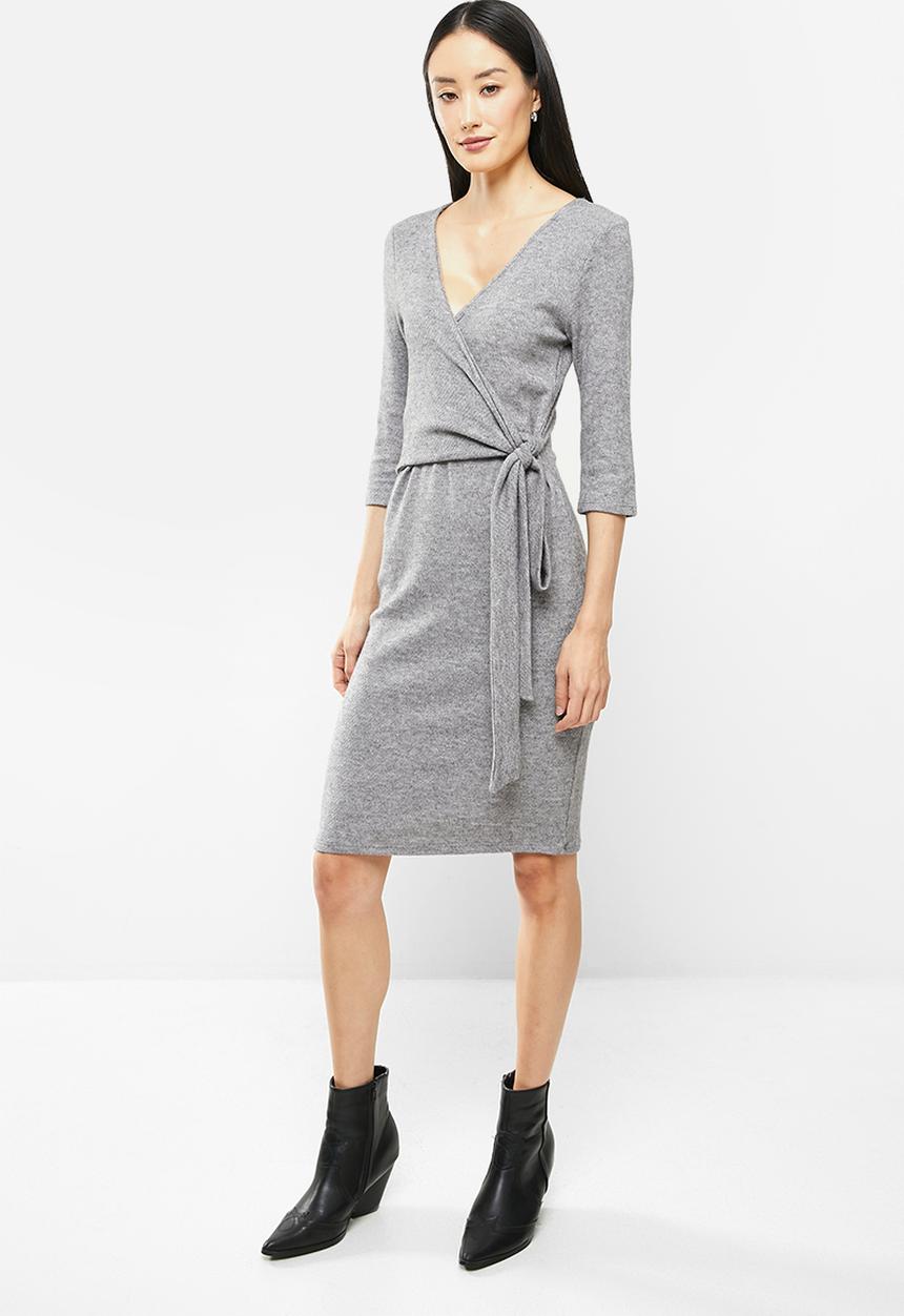 Koton - Long sleeve mini dress - grey