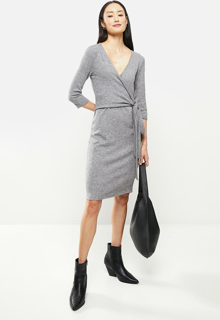 Koton - Long sleeve mini dress - grey