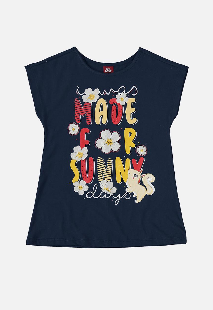Bee Loop - Blouse and bermuda set - dark blue & red