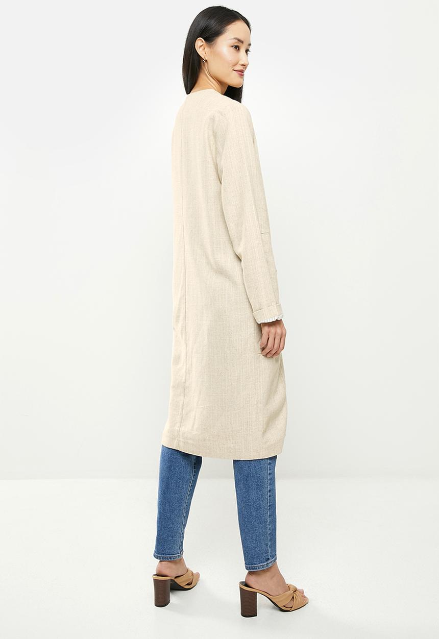 Koton - Long sleeve button detailed trench coat - beige