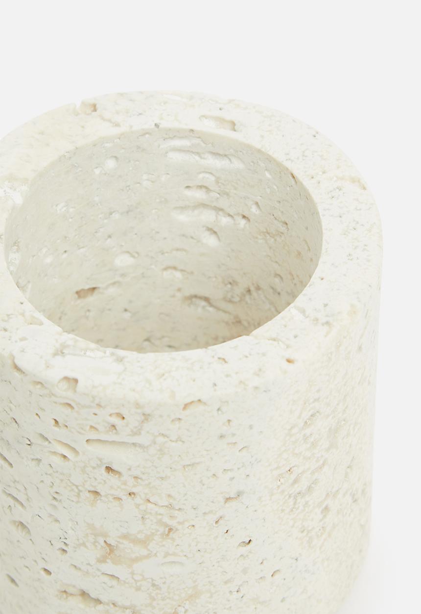 Sixth Floor - Travertine canister - stone