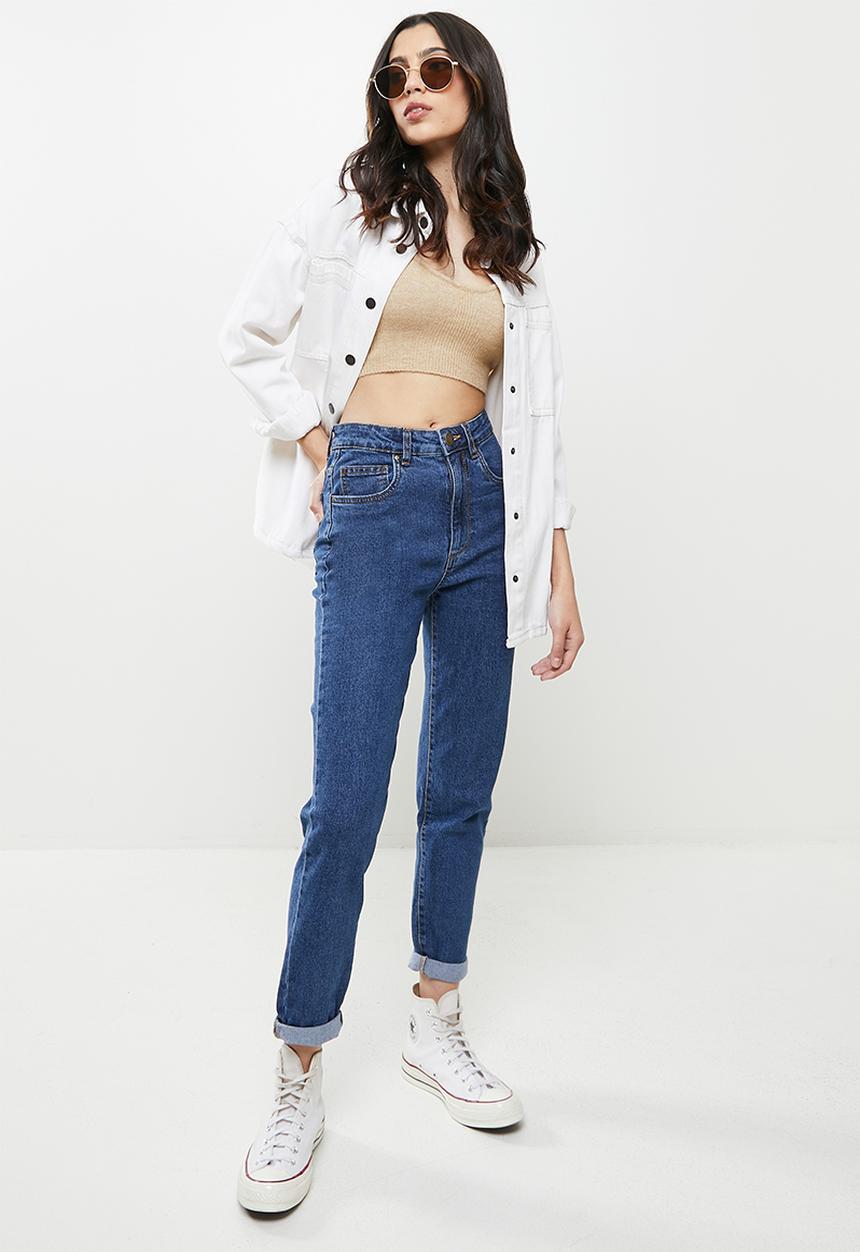 Cotton On - Stretch mom jean - blue