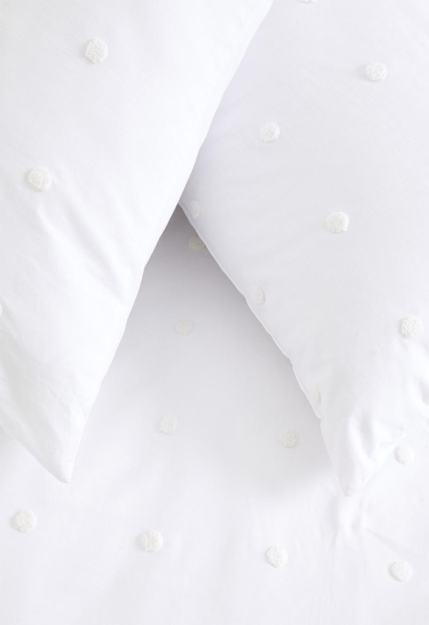 Sixth Floor - Shilou tufted cotton duvet cover set - white