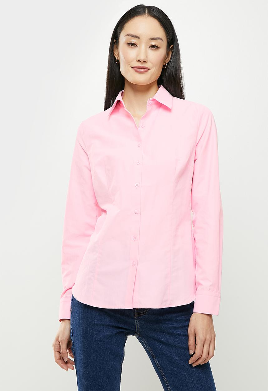 Koton - Buttoned long sleeve shirt - pink
