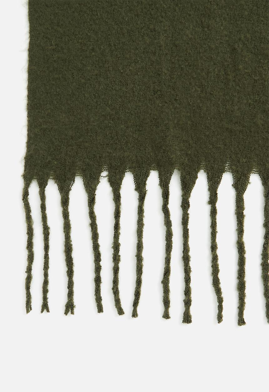 edit - Tassel blanket  scarf - olive