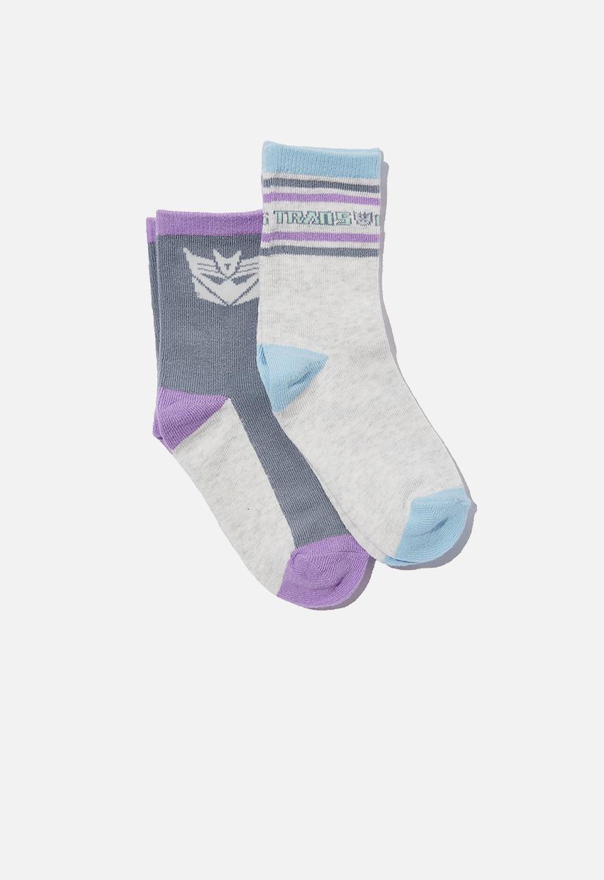 Cotton On - 2-Pack lcn crew sock - lcn has transformers
