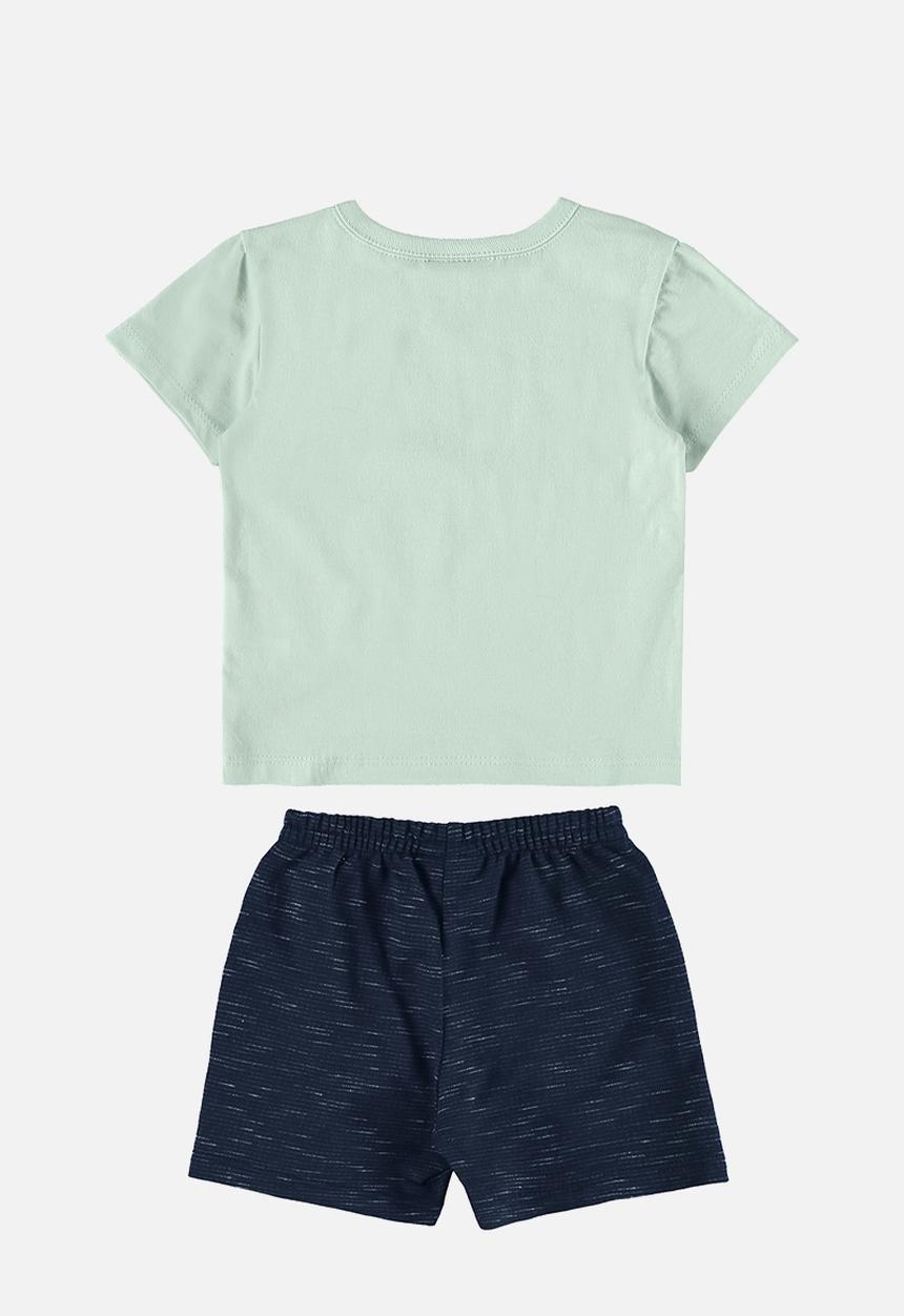 Quimby - Jersey tee and sweat bermuda - light green