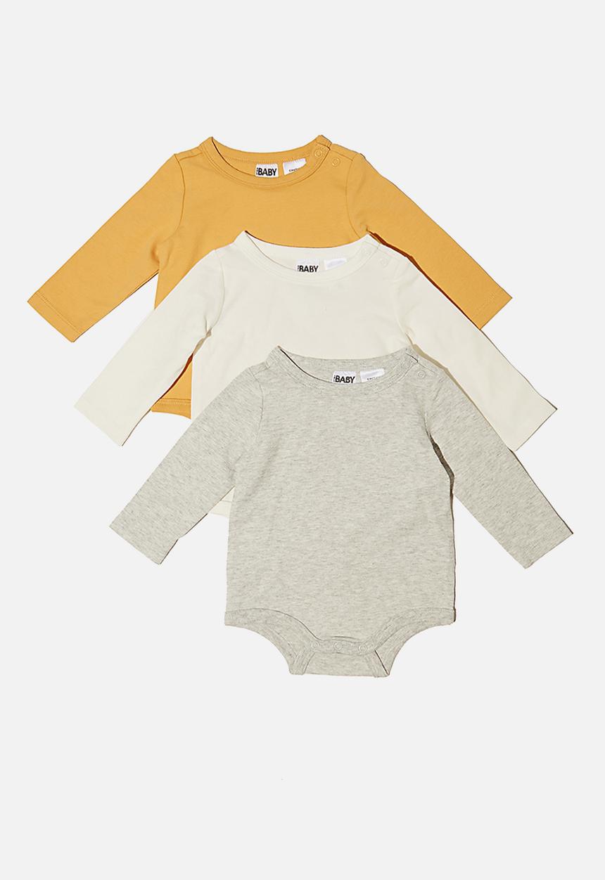 Cotton On - 3 pack long sleeve bubbysuits - multi 