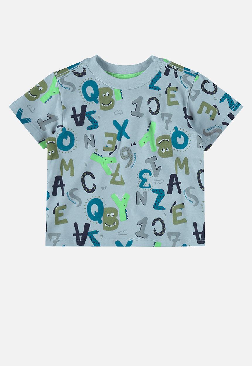 Quimby - Jersey tee and sweat bermuda - blue