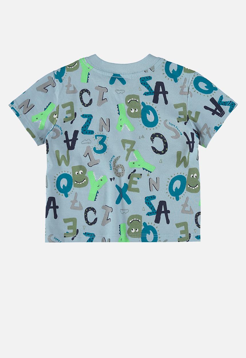 Quimby - Jersey tee and sweat bermuda - blue