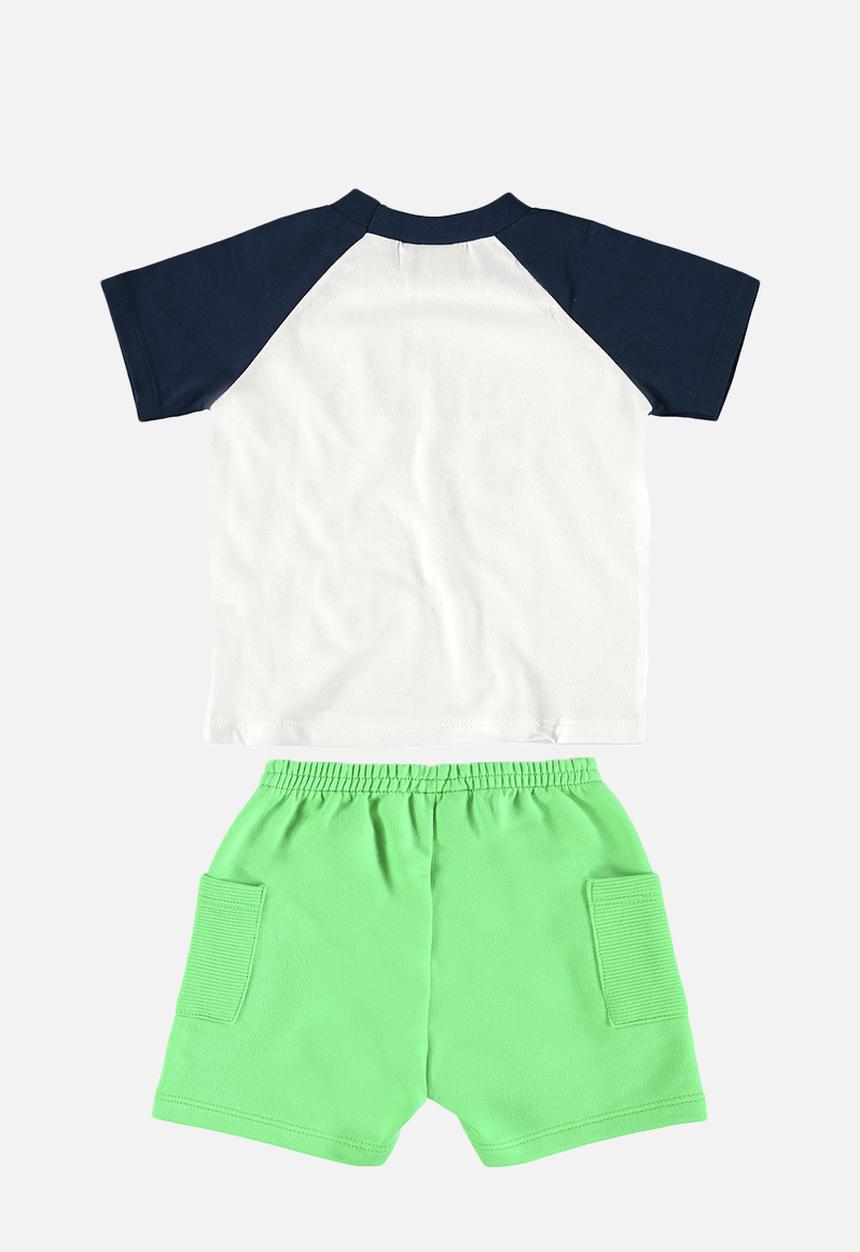 Quimby - Jersey tee and sweat shorts - white