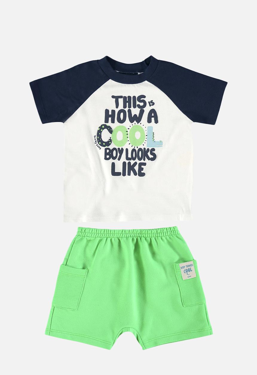 Quimby - Jersey tee and sweat shorts - white