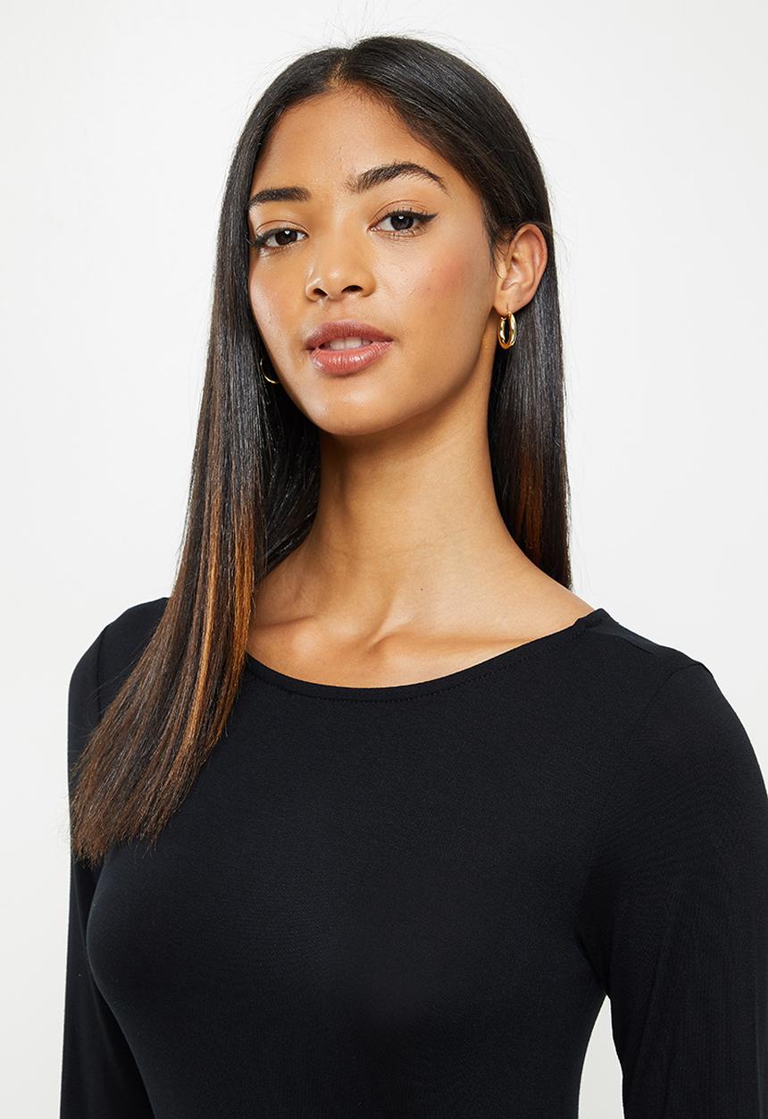 Koton - Long sleeve midi dress - black