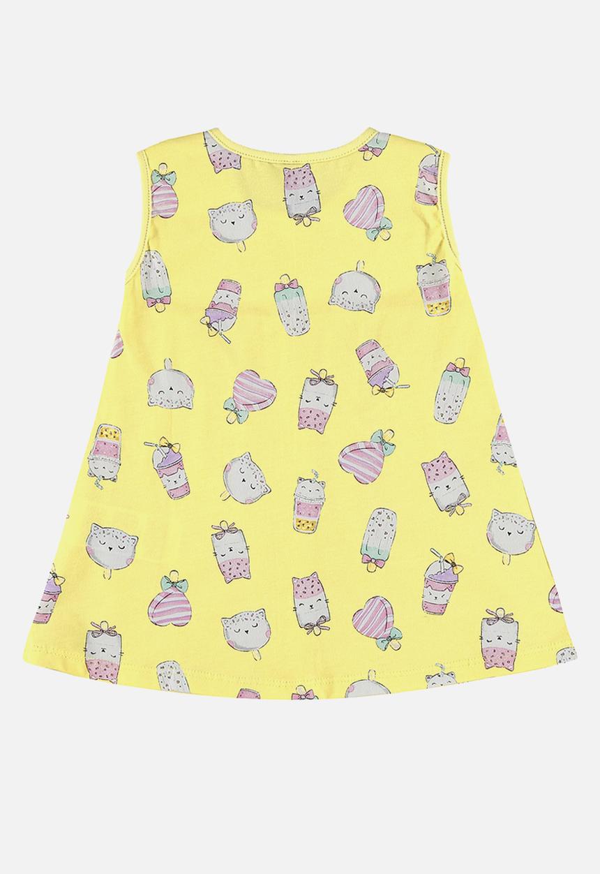 Bee Loop - Single jersey dress - yellow