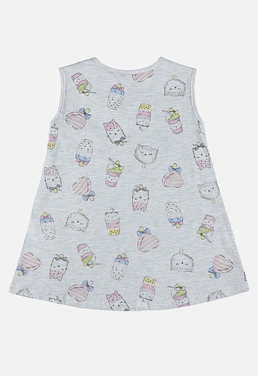 Bee Loop - Single jersey dress - light grey